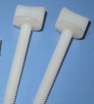 Vingskruv M6X50mm Vit nylon 2st