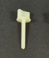 Vingskruv M4X30mm Vit nylon 2st