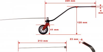 Sporrhjul Kolfiber 150-170cc