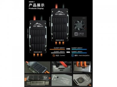 Dualsky Summit 220A HV 5-14S Opto med Telemetri (Futaba/Jeti) SBus2,EXBus,SRXL2