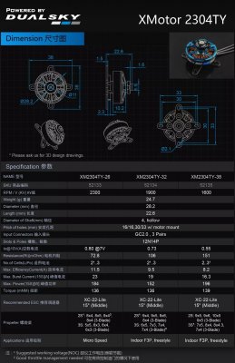 Dualsky Typhoon XM2304TY-26 24,7gr KV:2300 (2-3S)