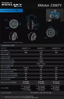 Dualsky Typhoon XM2306TY-26 32gr KV:1640 (3-4S)