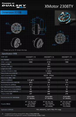 Dualsky Typhoon XM2308TY-14 39gr KV:2130 (2-3S)