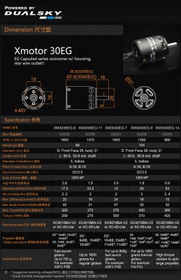Dualsky XM3040EG14, KV:860, 104gr (3-4S)