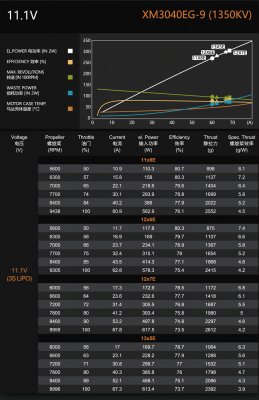 Dualsky XM3040EG9, KV:1350, 104gr (3S)