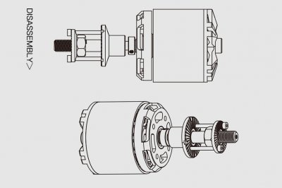 Smart propeller adapter för 8mm axel med integrerad avdragare