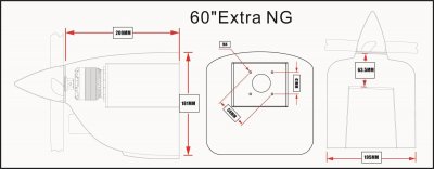 Skywing Extra NG ARF 60" Gul-Vit