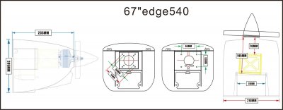 Skywing Edge ARF 20CC/ 90E 67" Gul-Svart