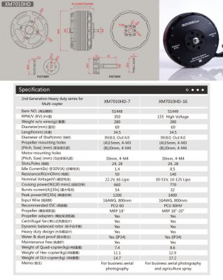 XM7010HD-7 KV:350, 280 gram