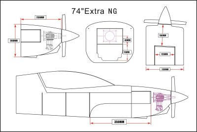 Skywing Extra NG ARF 74" 35CC 120E 1.88M Orange