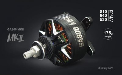 Dualsky GA800.19 MK2 KV:640, 173gr (5-6S)