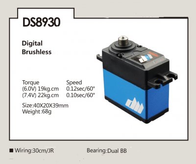 Dualsky DS8930 Borstlöst, 7,4V, 22kg, 68 gram