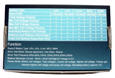 Cellmeter 8 Lipo/ Servo testare/balanserare 2 - 8 S