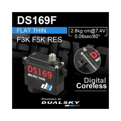 Dualsky DS169F Digitalt, 7,4V, 2,8kg, 9 gram