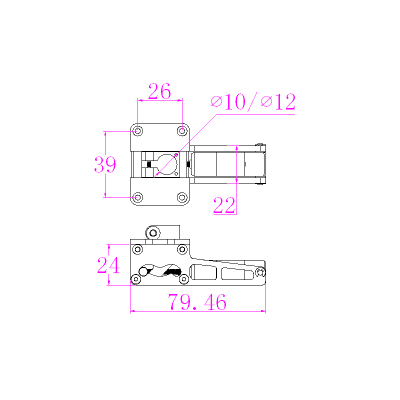 JP Hobby ER-120 Alloy Electric 2 Retracts (12kg/Low/Outside)