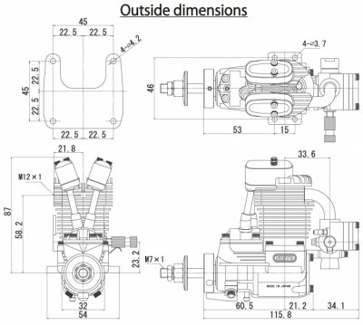 Saito FG-11A 11cc 4-takts Bensinmotor