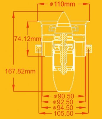 JP EDF 90mm 12 blad inkl motor för 10S
