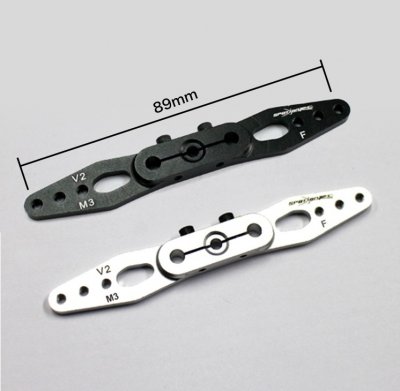 Servoarm alu dubbel 89mm 3,5" 25T Futaba svart